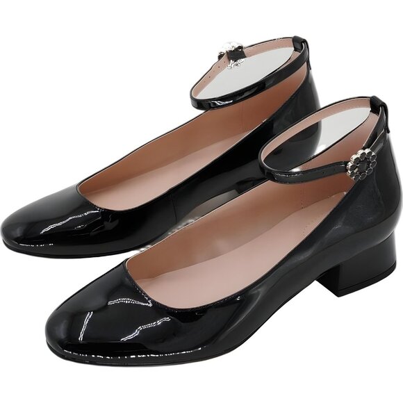 Bandolino Lexy Ankle Strap Pumps Black Block Heel Dress Shoes Women's US 8.5M - Picture 2 of 6